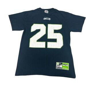 Seattle Seahawks Women’s # 25 Sherman Navy Blue Sports Team Shirt